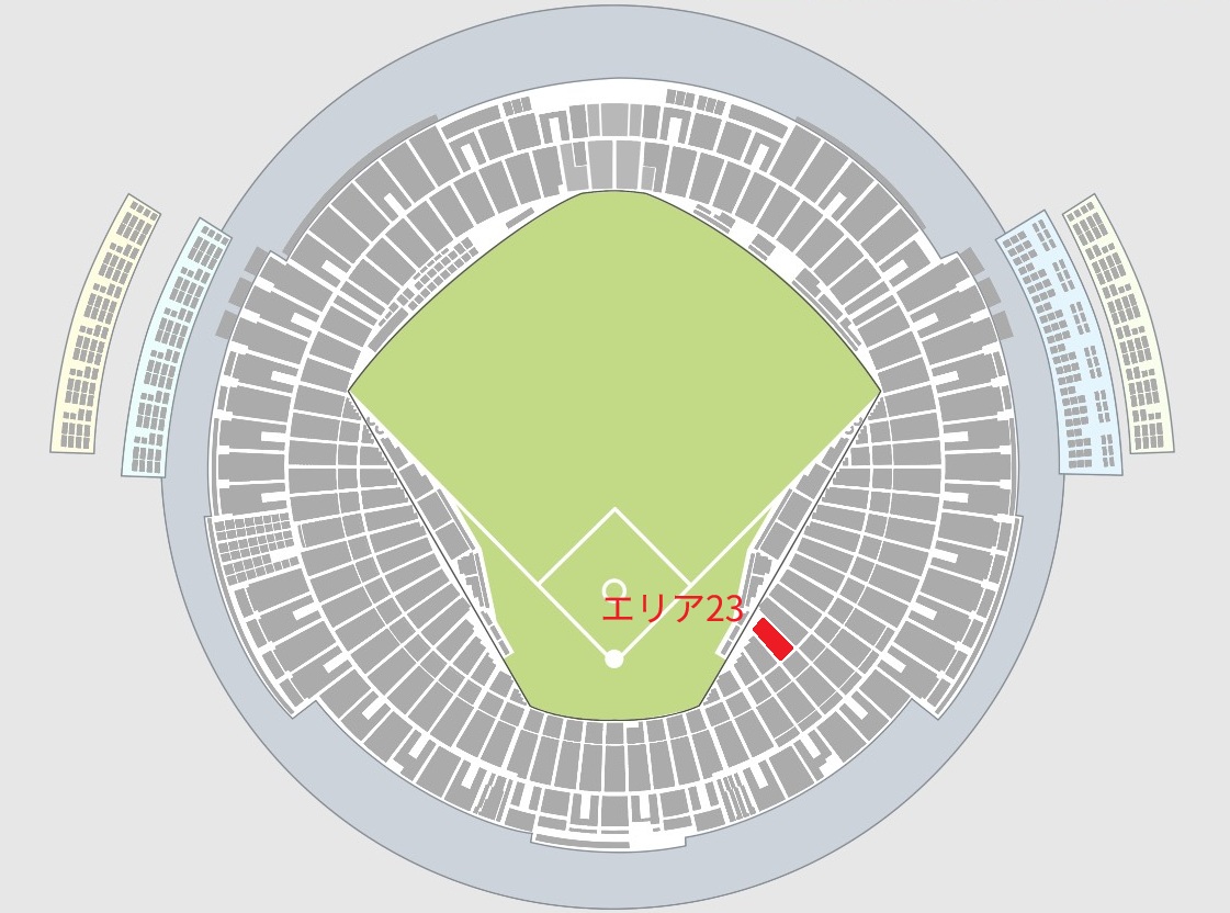 1席単位選手のエリアマップ